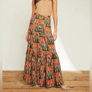 Veronica Beard Tiered Maxi Skirt Sundance, Size L